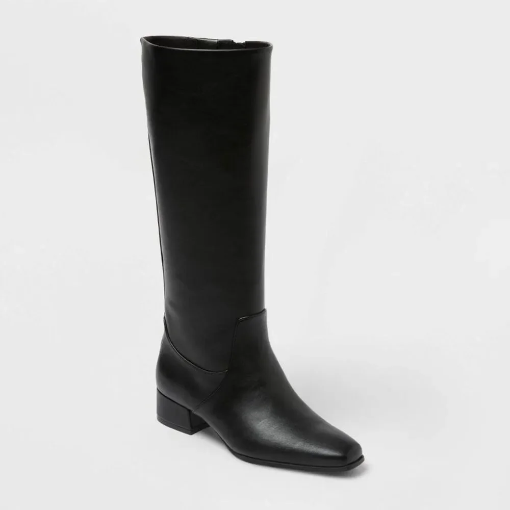 Universal Thread Black Tall Knee-High Riding Boots